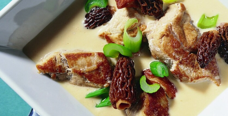 Bio-Kalbsragoût mit Morcheln